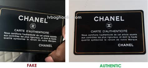 certificat d'authenticité chanel|chanel authenticity card real.